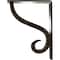 Ekena Millwork Ashford Triple, Wrought Iron Bracket, (Triple center brace), Antiqued Pale Gold 2"W  x 5 1/2"D x 8"H BKTM02X05X08TASAPG - alternate 2